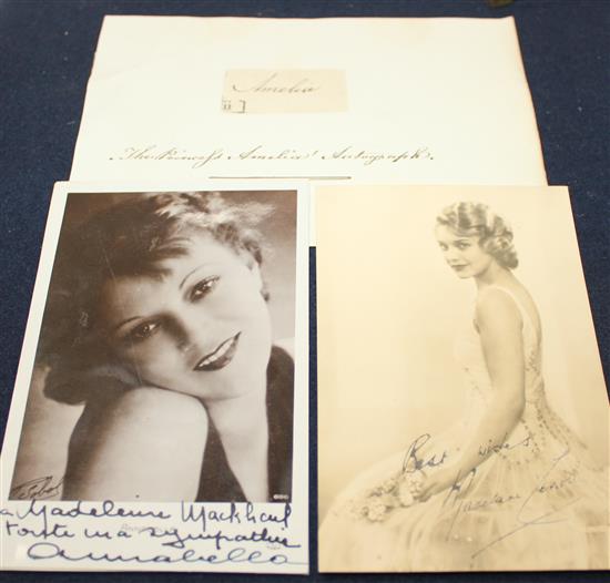 An autograph album, inc Agatha Christie, Churchill, etc.